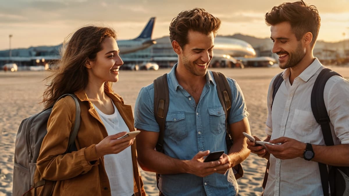 Friends planning and splitting travel expenses together